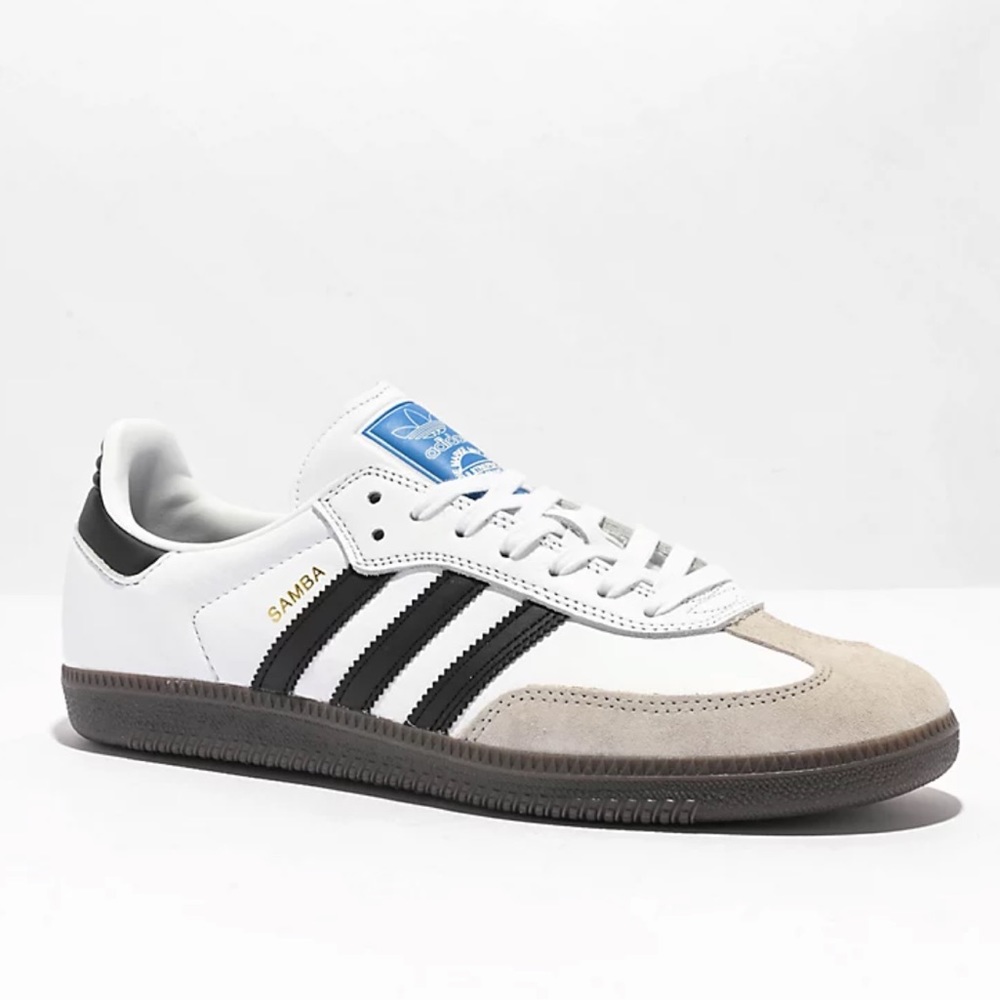 adidas Samba ADV White, Black & Gum Skate Shoes